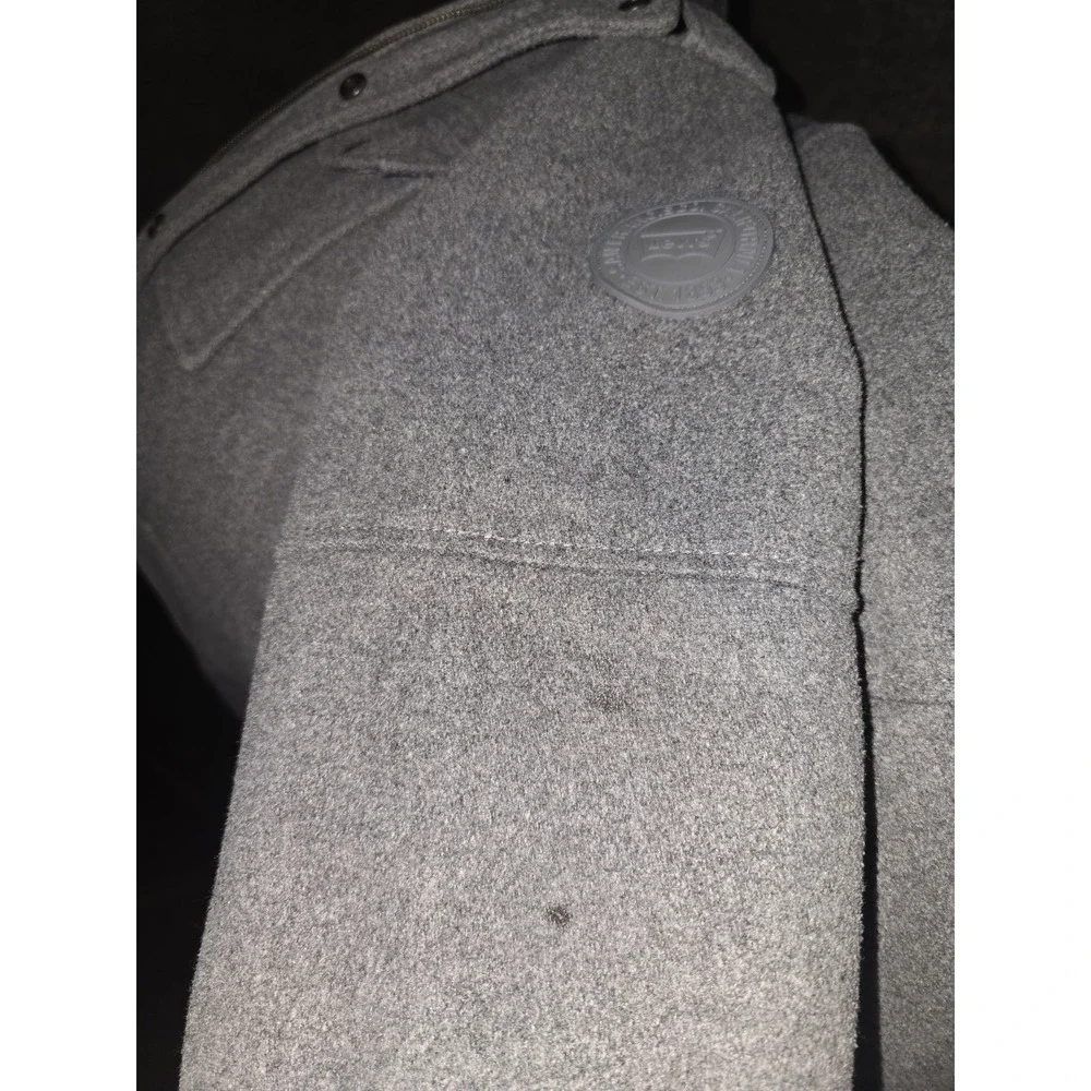 Levi's Men's Hooded Lined Trucker‎ Jacket Gray Size Medium Full-Zip, Pockets